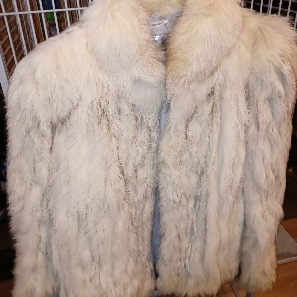 Silver fox coat